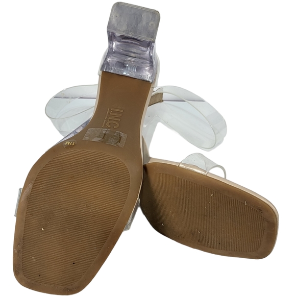 INC International Concepts Makenna Two-piece Clear Vinyl Dress Sandals 11 - Picture 9 of 9